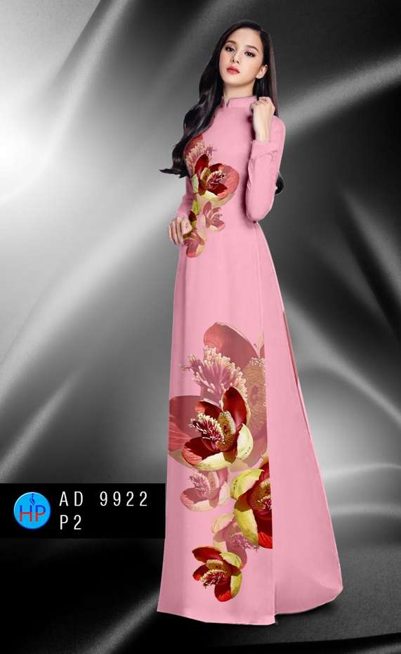 Vải Áo Dài Hoa In 3D AD 9922 50